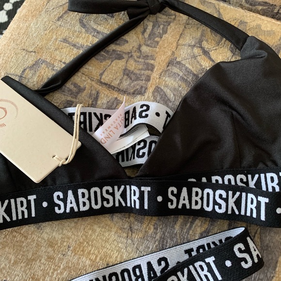 Cosita Linda Saboskirt size Small black and white bikini New with tags - Picture 5 of 8